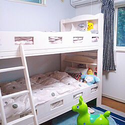 ベッド周り/子供部屋/子供寝室/二段ベッド/Moomin...などのインテリア実例 - 2021-01-17 16:30:20