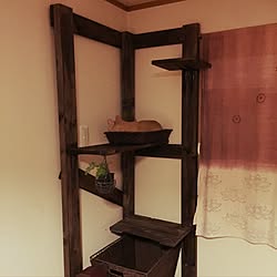 棚/キャットタワー DIY/狭小住宅/茶色だらけ/ねこばかりですいません...などのインテリア実例 - 2017-07-01 10:45:59