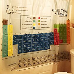 シャワーカーテン/periodic table/元素周期表/バス/トイレのインテリア実例 - 2017-06-10 11:33:32