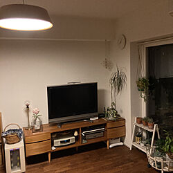 IKEA/テレビ台/マンションリフォーム/無垢の床/観葉植物...などのインテリア実例 - 2021-06-04 20:05:27