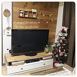 クリスマスディスプレイ/テレビ台リメイク/いなざうるす屋さん/クリスマスツリー/インスタ→T_RIE3104...などのインテリア実例 - 2016-11-11 14:58:05