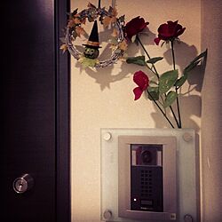 玄関/入り口/ハロウィン/セリア/インターフォン/薔薇のインテリア実例 - 2013-09-07 21:07:34