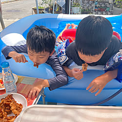 部屋全体/お家プール/いつもいいね！ありがとうございます♪/子供がいる家/こどもと暮らす。...などのインテリア実例 - 2023-08-25 14:56:59