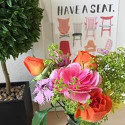 玄関/入り口/お花/お花のある暮らし/観葉植物のインテリア実例 - 2017-05-08 22:34:51