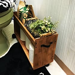 バス/トイレ/スタバ紙袋/トイレットペーパー収納/賃貸/男前に憧れる...などのインテリア実例 - 2016-10-19 23:03:05