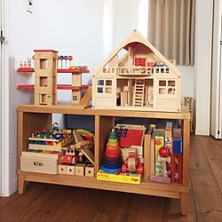 棚/木のおもちゃ/おもちゃ収納/無印良品のインテリア実例 - 2017-05-09 17:53:39