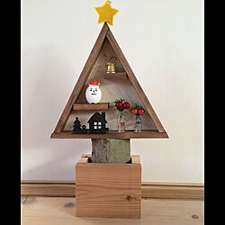 クリスマスツリー/シェルフ/棚/ＤＩＹ/手作り...などのインテリア実例 - 2016-12-12 16:47:22