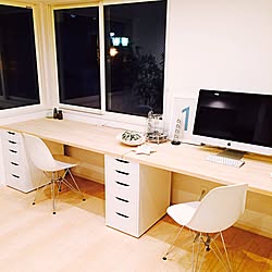 机/Macのある部屋/IKEA/集成材/イームズ...などのインテリア実例 - 2015-01-27 18:52:51