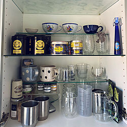 キッチン/食器棚/IKEA/つり戸棚のインテリア実例 - 2024-05-04 21:43:09