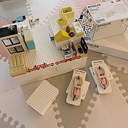 レゴ収納/IKEA BYGGLEK/子供部屋/男の子部屋/白が好き...などのインテリア実例 - 2021-04-09 19:19:53