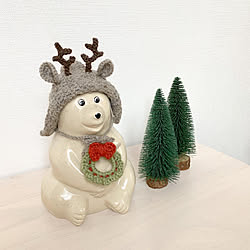 鍵編み/ハンドメイド/しろくま貯金箱/クリスマス/いいね、フォロー本当に感謝です♡...などのインテリア実例 - 2019-12-06 12:43:47