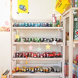 棚/息子の宝物/きかんしゃトーマス/DIY/木製トーマス...などのインテリア実例 - 2015-09-10 08:40:11