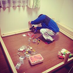 ベッド周り/DIY/ハンドメイド/手作り/IKEA...などのインテリア実例 - 2014-10-22 08:53:08