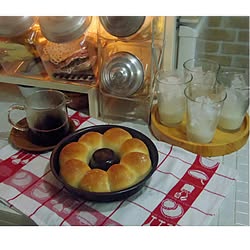 キッチン/カフェ風キッチン/ちぎりパン/DIY/DIY棚...などのインテリア実例 - 2015-08-23 11:56:30