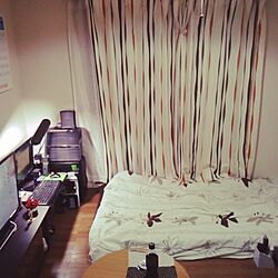 部屋全体/一人暮らし/メンズ部屋/ニトリのカーテンのインテリア実例 - 2015-08-31 00:02:47