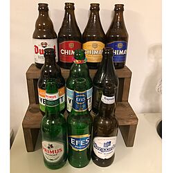 ビール瓶/salut!/棚/ビール瓶並べただけ。/ビール瓶コレクション...などのインテリア実例 - 2017-07-09 09:27:56