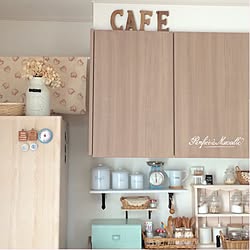 キッチン/淡いグリーンも好き/おうちcafe/淡い水色が好き/ナチュラルカントリー目指す...などのインテリア実例 - 2017-03-03 18:32:28