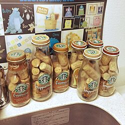 キッチン/コルク/スタバ瓶のインテリア実例 - 2015-04-08 21:57:57