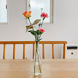 ダイニングテーブル/お花が好き/シンプルナチュラル/毎日を大切に/ナチュラルインテリア...などのインテリア実例 - 2023-02-16 10:42:40