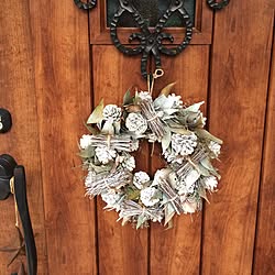 玄関/入り口/クリスマスリースのインテリア実例 - 2016-11-15 10:37:22