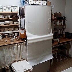 キッチン/DIY/冷蔵庫/カッティングシートでリメイク中のインテリア実例 - 2014-02-23 22:22:07