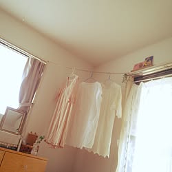 壁/天井/白い服は部屋で干したい/セミも張り切ってる(^^)のインテリア実例 - 2014-08-11 14:33:26