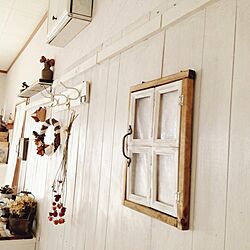 壁/天井/DIY/板壁/リメイク窓枠飾り/ブレーカーカバーのインテリア実例 - 2013-09-05 19:08:55