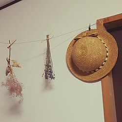 壁/天井/麦わら帽子のインテリア実例 - 2017-04-22 21:55:23