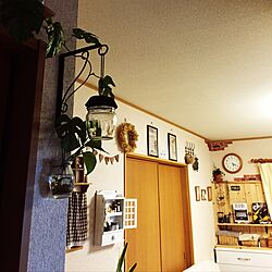 リビング/観葉植物/フェイクグリーン/◯◯風/板壁DIY...などのインテリア実例 - 2016-06-01 22:07:26