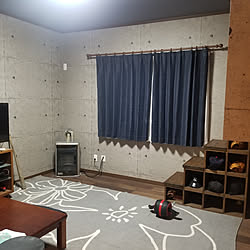 部屋全体/息子の部屋/コンクリート壁紙/ロフト階段収納/ロフトのある部屋...などのインテリア実例 - 2021-01-20 20:07:48