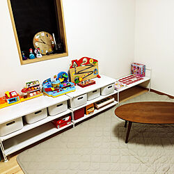 子供スペース/子供部屋/おもちゃスペース/おもちゃ収納/無印良品 棚...などのインテリア実例 - 2020-03-30 20:16:32