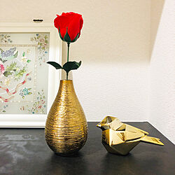 金運アップ/小鳥さん/赤いバラ/ゴールド/フランフラン花瓶...などのインテリア実例 - 2020-05-09 09:31:57