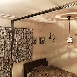 ベッド周り/モモナチュラルのカーテン/照明/ナチュラルのインテリア実例 - 2017-01-15 21:06:06