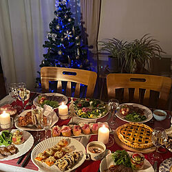 クリスマスツリー/クリスマスパーティー/ホームパーティー/クリスマステーブルセッティング/クリスマスディナー...などのインテリア実例 - 2022-12-19 06:22:50