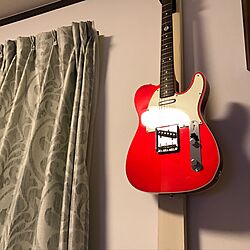 リビング/ギターのある部屋/ギターを壁掛けに/ギターハンガー/エレキギターのインテリア実例 - 2017-01-05 22:50:22