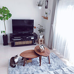 IKEAストックホルムテーブル/みて頂きありがとうございます( ◡̈)/シンプルが好き/無印良品 壁に付けられる家具/すっきり暮らしたい...などのインテリア実例 - 2021-04-12 09:20:11