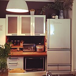 キッチン/黒板/グリーン/DIY/カフェ...などのインテリア実例 - 2014-05-02 09:20:32