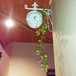 玄関/入り口/植物/時計のインテリア実例 - 2016-06-25 13:12:57