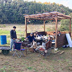 BBQ小屋/庭/DIY/おっさんだらけのBBQのインテリア実例 - 2018-11-04 17:43:23