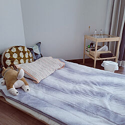 ベッド周り/ひとり暮らし/1K/IKEA/抱き枕...などのインテリア実例 - 2022-04-19 16:10:29