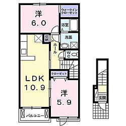 2階建/2階/間取り/間取り図/一人暮らし...などのインテリア実例 - 2021-06-28 23:12:45