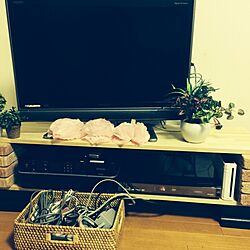 リビング/DIY/植物/ダイソー/テレビボードDIYのインテリア実例 - 2014-08-25 21:23:47