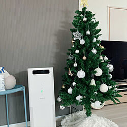 クリスマスツリー150cm/クリスマスツリー/モノトーン/狭いリビング/ホワイトインテリア...などのインテリア実例 - 2020-11-01 15:43:11