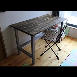 BRIWAX ＳILVER GREY/木製家具/DIY勉強机/ウチゲン/机のインテリア実例 - 2022-07-10 11:06:41