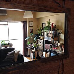 壁/天井/壁掛けミラー/鏡/緑だらけ/植物...などのインテリア実例 - 2016-06-16 13:22:11