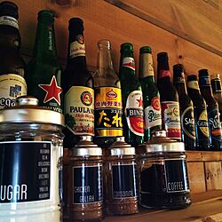 キッチン/外国ビール瓶/BESSの家/ログハウスのインテリア実例 - 2015-03-16 11:46:40