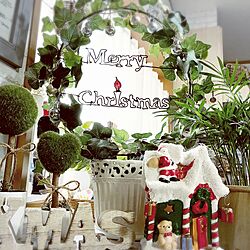 リビング/メリークリスマス/お家型キャンドルホルダー/フェイクグリーン/IKEA...などのインテリア実例 - 2016-12-05 11:43:45