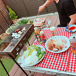 ラティスフェンス/ガーデニング/人工芝の庭/人工芝/デッキでBBQ...などのインテリア実例 - 2019-09-14 23:45:29