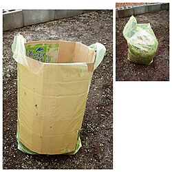 庭掃除/ゴミ袋の中に段ボール/机のインテリア実例 - 2023-09-24 21:44:41
