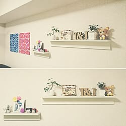 ウォールシェルフ/無印良品/写真立て/観葉植物/リビングのインテリア実例 - 2015-10-02 08:36:42